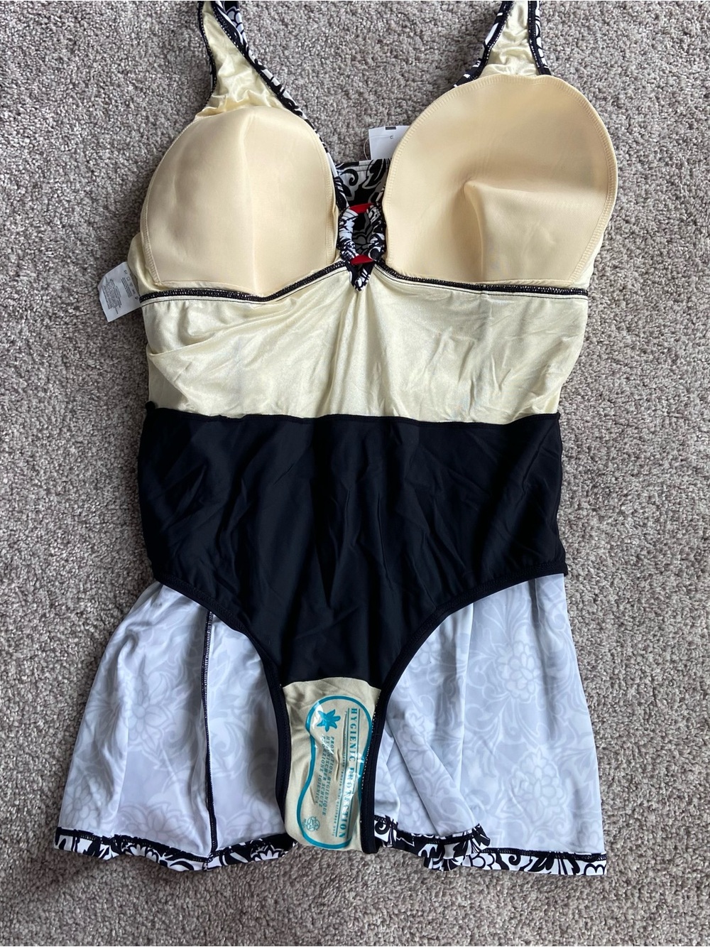 NWT Fit 4 U "Fit 4 Ur C's" Damask Floral One-Piece Swim Dress Plus Size 20W QVC - Picture 5 of 6